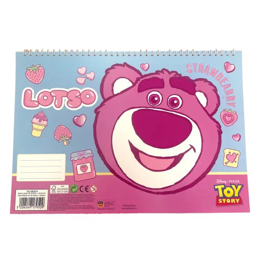 Disney Toy Story Lotso A4 carnet de dessin à spirale, 40 feuilles avec autocollants