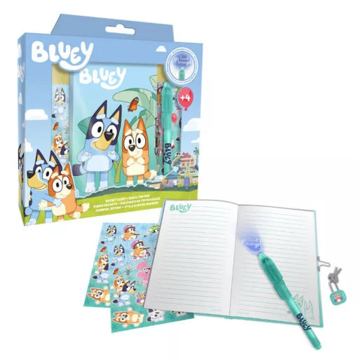 Bluey Life coffret journal avec stylo magique