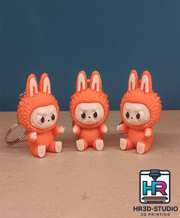 Porte-Clé Labubu – Impression 3D Multicolore Peint à la Main