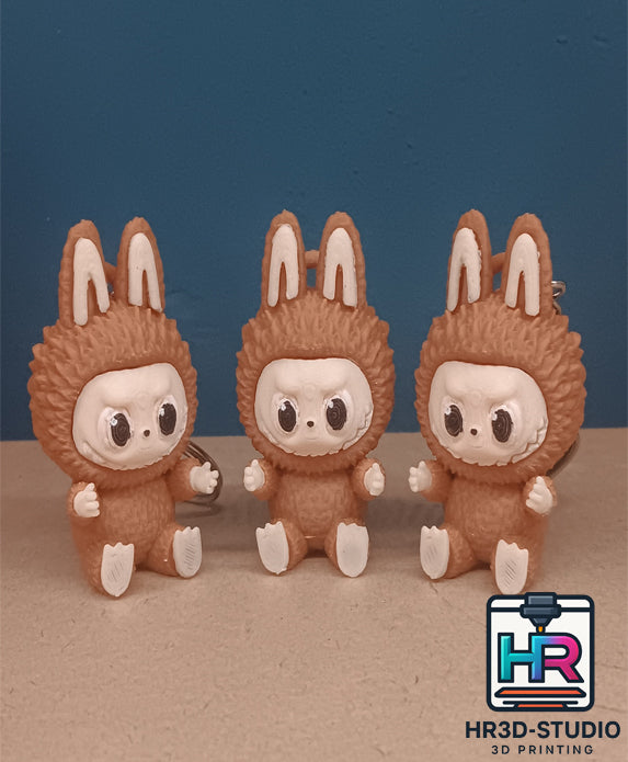 Porte-Clé Labubu – Impression 3D Multicolore Peint à la Main