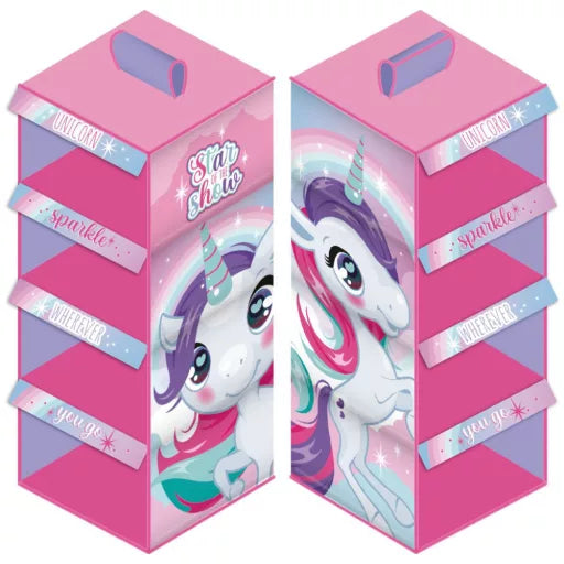 Organisateur de placard suspendu Licorne Sparkle – 4 compartiments