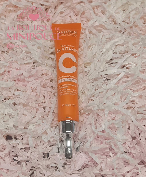 CONTOUR DES YEUX BLANCHIMENT ACTIF ÉCLAIRCISSANT VITAMINE C + NIACINAMIDE 20ML. SADOER