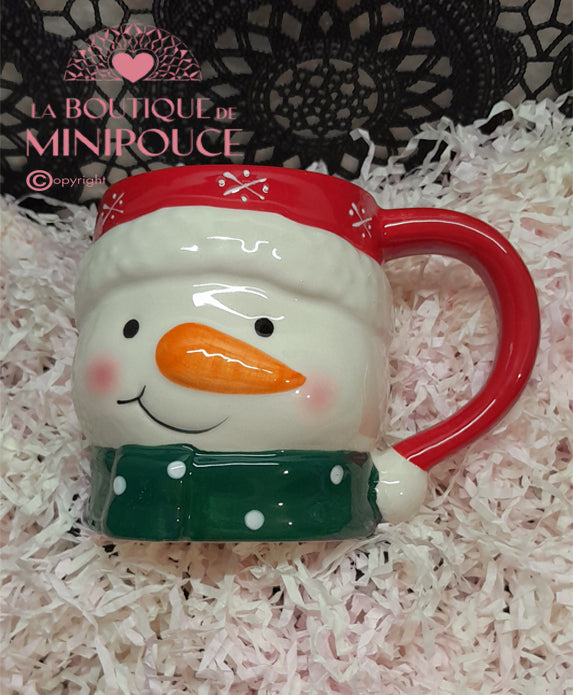 MUG RELIEF NOEL CERAMIQUE  3 MOTIF