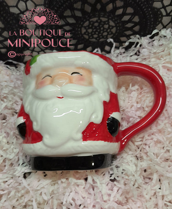 MUG RELIEF NOEL CERAMIQUE  3 MOTIF