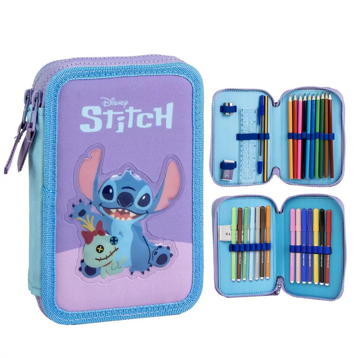 Trousse garnie Disney Lilo and Stitch Scrump à 2 niveaux