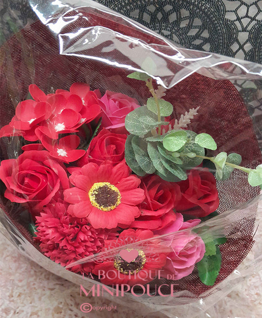 Bouquet de fleurs de savon sur pied