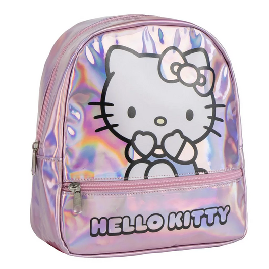 Sac à dos Hello Kitty holographique irisé – 23 cm