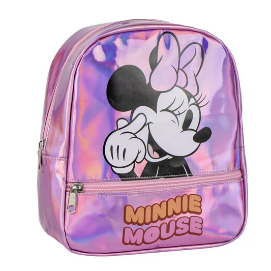 Sac à dos Minnie holographique irisé – 23 cm