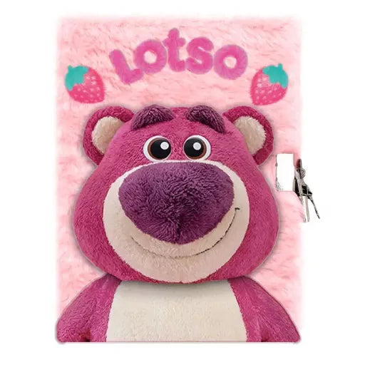 Disney Toy Story Lotso Strawberry journal intime peluche 3D A5 avec cadenas