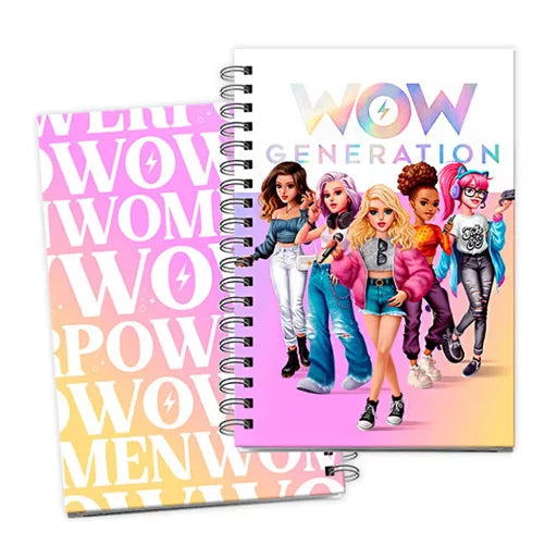 WOW Generation Team A5 Cahier ligné avec autocollant