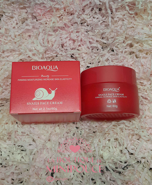 CRÈME RAFFERMISSANTE POUR LE VISAGE À LA BAVE D'ESCARGOT 60g. BIOAQUA