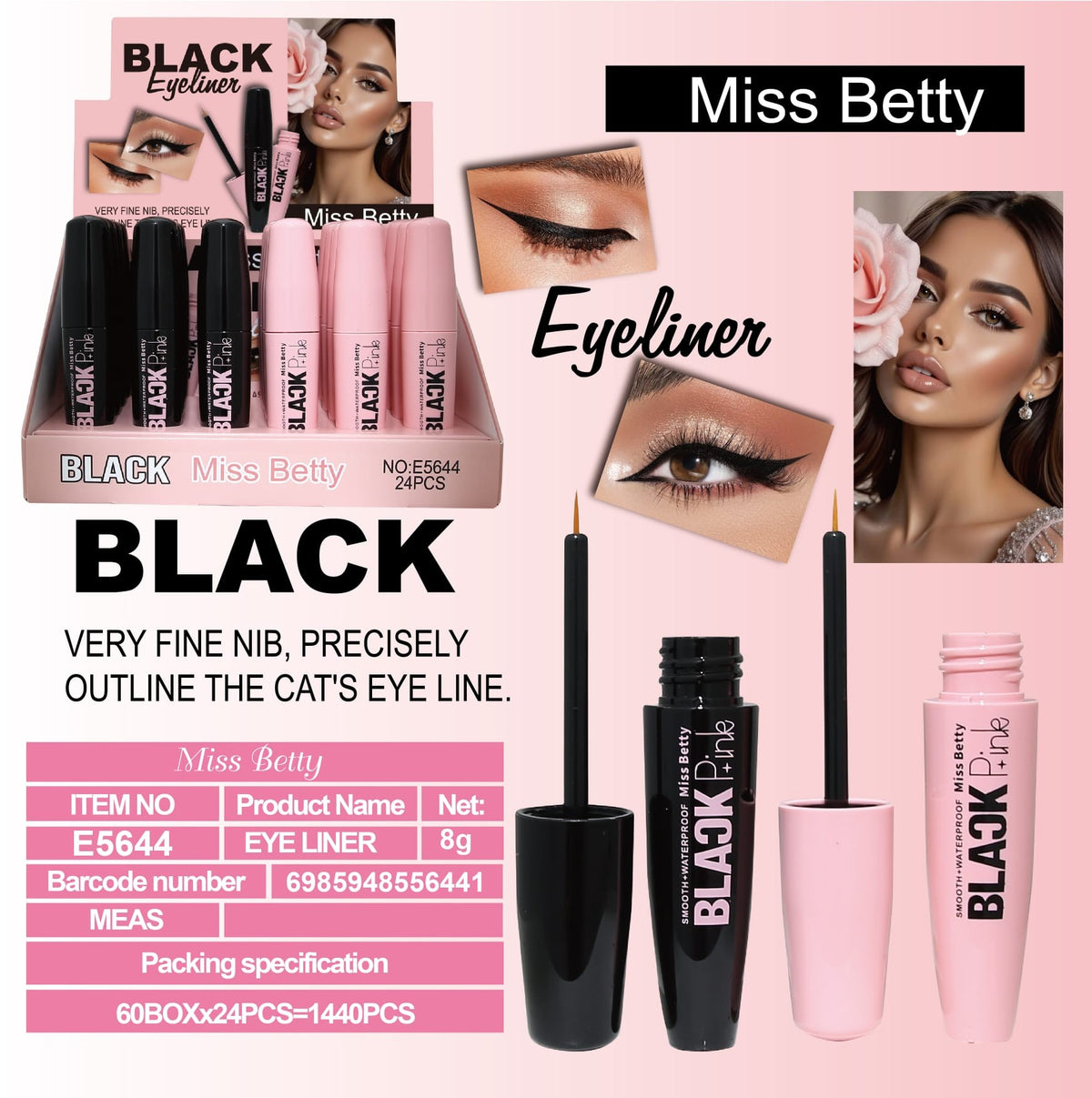 Eyeliner noir P-Line – Maquillage des yeux