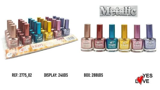 VERNIS À ONGLES EFFET GEL 9 JOURS6 COULEURS ( 2775-02 )