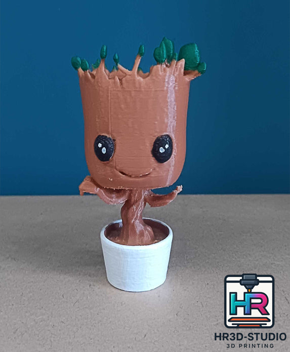 Baby Groot – Pot de Fleur (Peint à la main)