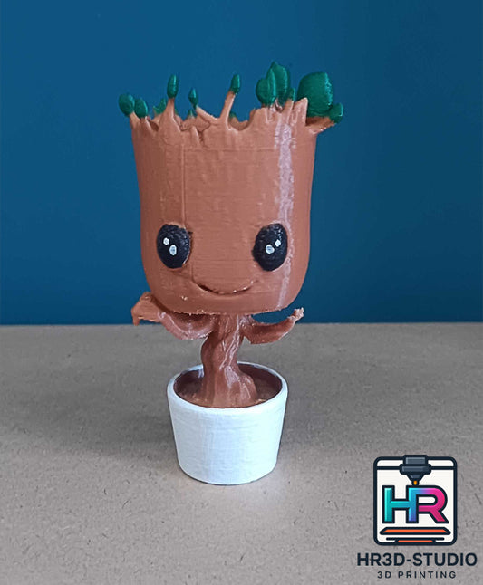 Baby Groot – Pot de Fleur (Peint à la main)