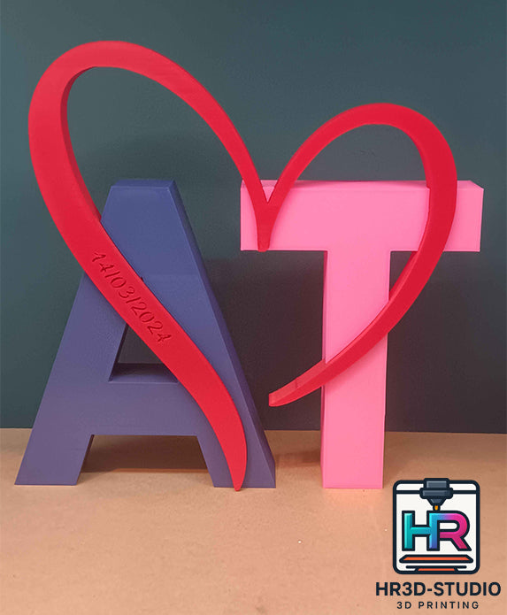Cœur Décoratif avec Lettres Personnalisables