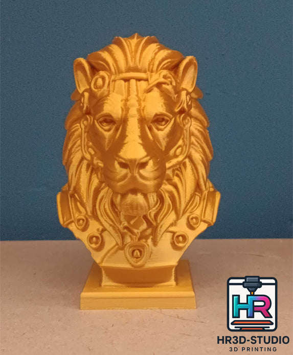 Statue Lion – Impression 3D Effet Or