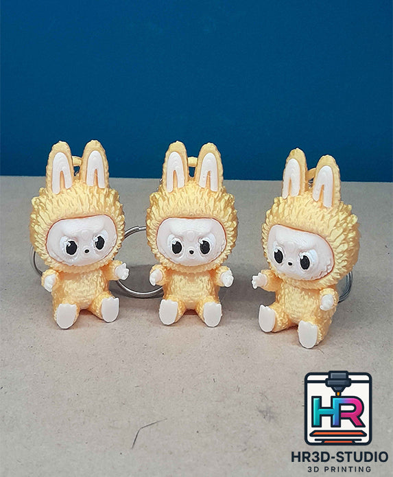 Porte-Clé Labubu –  Multicolore Peint à la Main