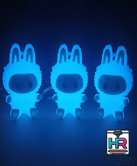 Porte-Clé Labubu – Impression 3D Multicolore Peint à la Main