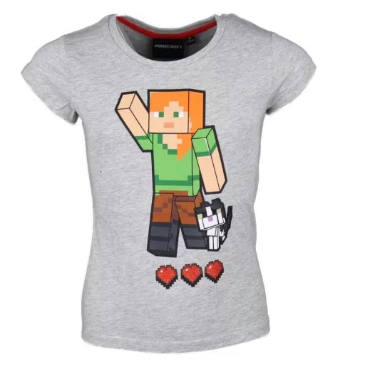 T-shirt enfant Minecraft gris – 4 ans