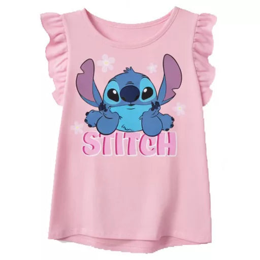 T-shirt enfant Disney Lilo & Stitch Tiny Smile rose clair – 6 ans / 116 cm