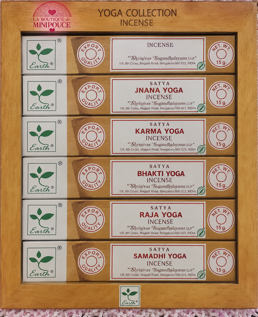 Encens Satya Yoga Collection – Coffret 6 boîtes de 15 g
