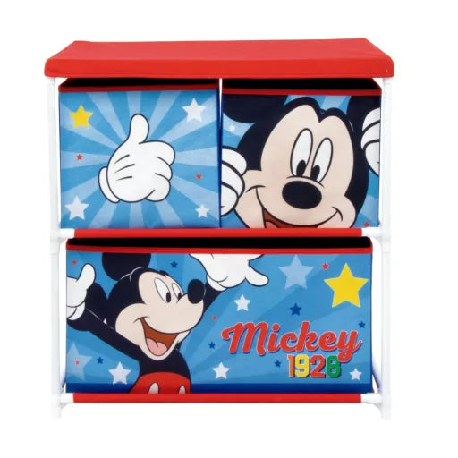 Meuble de rangement Disney Mickey Star – 3 compartiments, 53 × 30 × 60 cm
