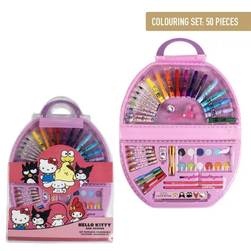 Set de papeterie Hello Kitty Friends, 50 pièces