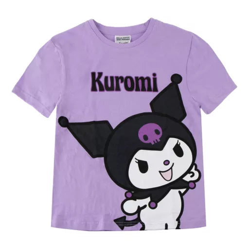 T-shirt enfant Hello Kitty Kuromi violet – 6 à 12 ans / 116 à 152 cm