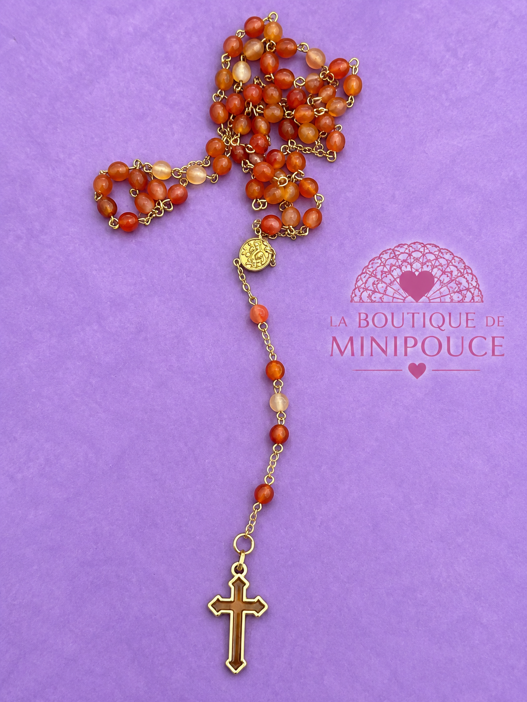 Chapelet à perles de pierre – 6 mm, plusieurs pierres