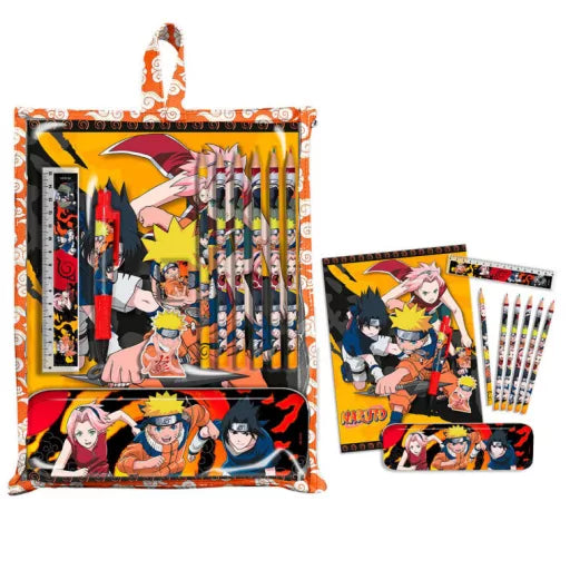 Set de papeterie Naruto avec support