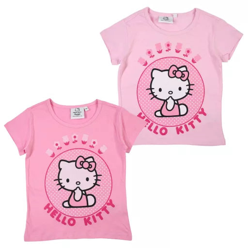 T-shirt enfant Hello Kitty rose – 3 à 8 ans
