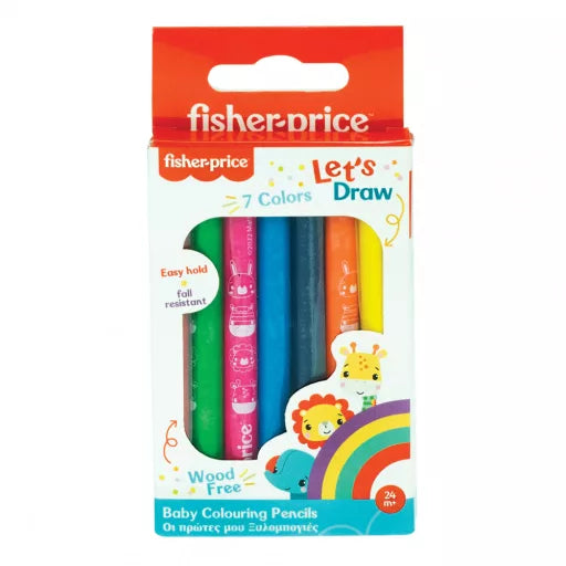 Set de crayons de couleur Fisher-Price Let's Draw, 7 pièces
