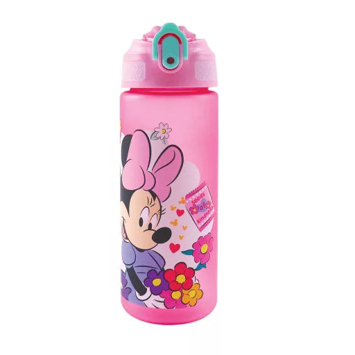 Gourde Disney Minnie Kindness en plastique, à finition mate, avec paille – 600 ml