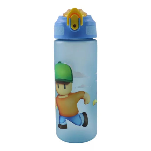 Gourde Stumble Guys Hat en plastique, à finition mate, avec paille – 600 ml