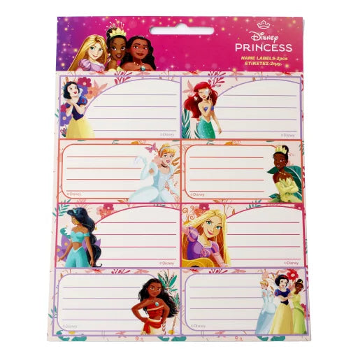 Lot de 16 étiquettes pour cahiers Disney Princesses Spring