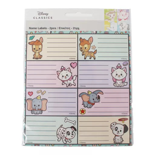 Lot de 16 étiquettes pour cahiers Disney Classics Babies