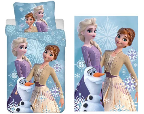 HOUSSE DE COUETTE ET ENSEMBLE DE COUVERTURE POLAIRE REINE DES NEIGES
