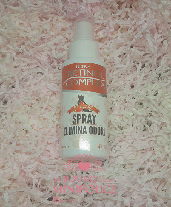 SPRAY ÉLIMINATEUR D'ODEURS POUR ANIMAUX 100ML. RETINOL COMPLEX