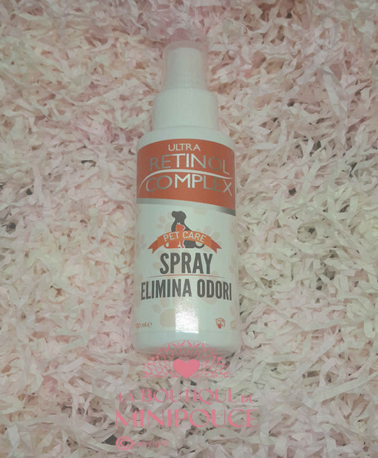 SPRAY ÉLIMINATEUR D'ODEURS POUR ANIMAUX 100ML. RETINOL COMPLEX