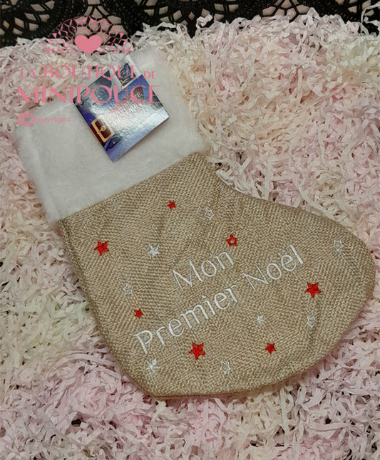 BOTTE FEUTRINE ET JUTE MON PREMIER NOEL