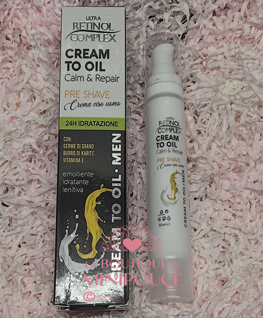 CRÈME VISAGE À L'HUILE HOMME 50ml. RETINOL COMPLEX