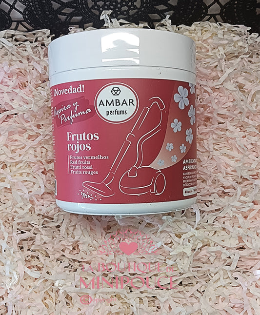 PASTILLES PARFUMÉES AMBAR POUR ASPIRATEUR FRUITS ROUGES 400ML