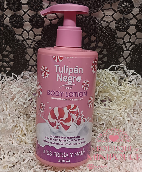 BODY LOTION FRAISE ET CRÈME 400ML. TULIPAN NEGRO