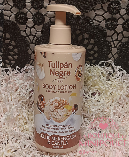 BODY LOTION LAIT MERINGUE & CANNELLE 400ML. TULIPAN NEGRO