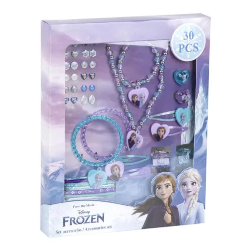 BIJOUX ET ACCESSOIRES POUR CHEVEUX ENSEMBLE 30 PIÈCES REINE DES NEIGES