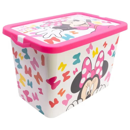 Box de rangement en plastique Disney Minnie Edgy Bows – 7 L