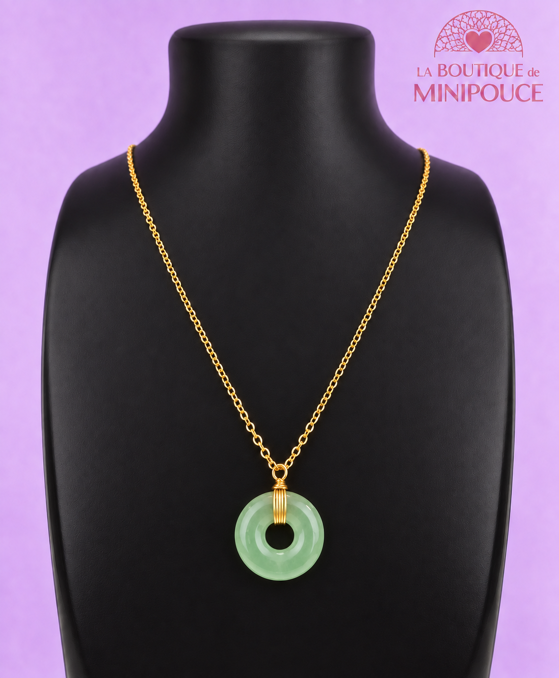 Collier Loa doré en acier inoxydable – Pierres au choix