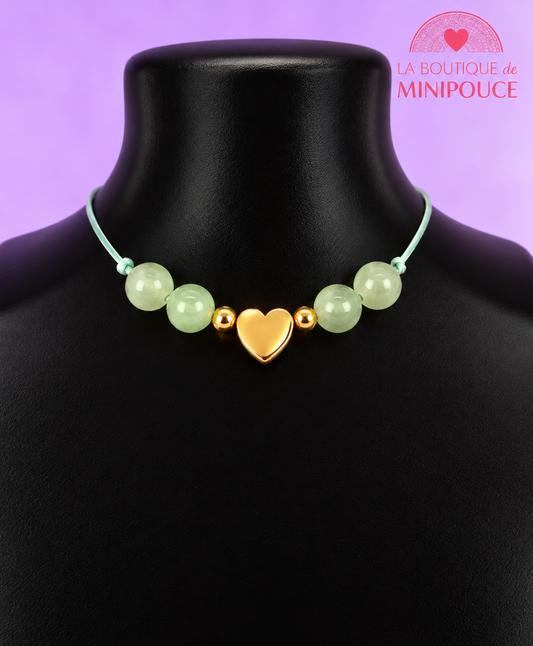 Bracelet Tendresse doré – Pierres naturelles au choix