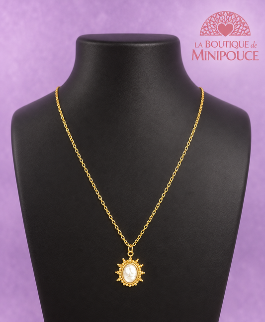 Collier Soline doré – Pierres naturelles au choix
